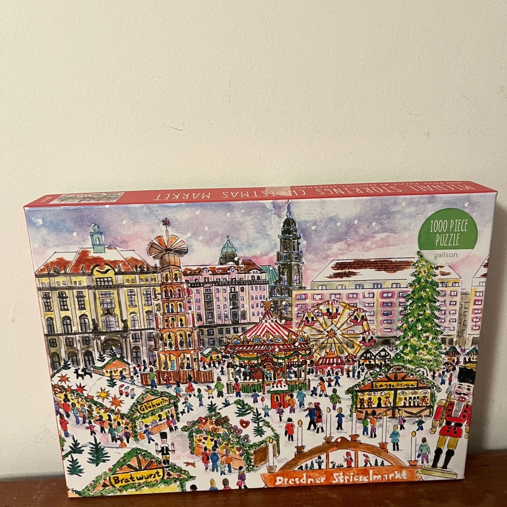 Galison Christmas Market Puzzle 1000 pcs European Holiday Michael Storrings